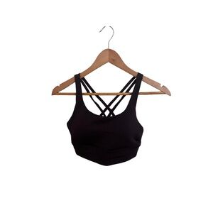 Chocolate Brown Strappy Sports Bra